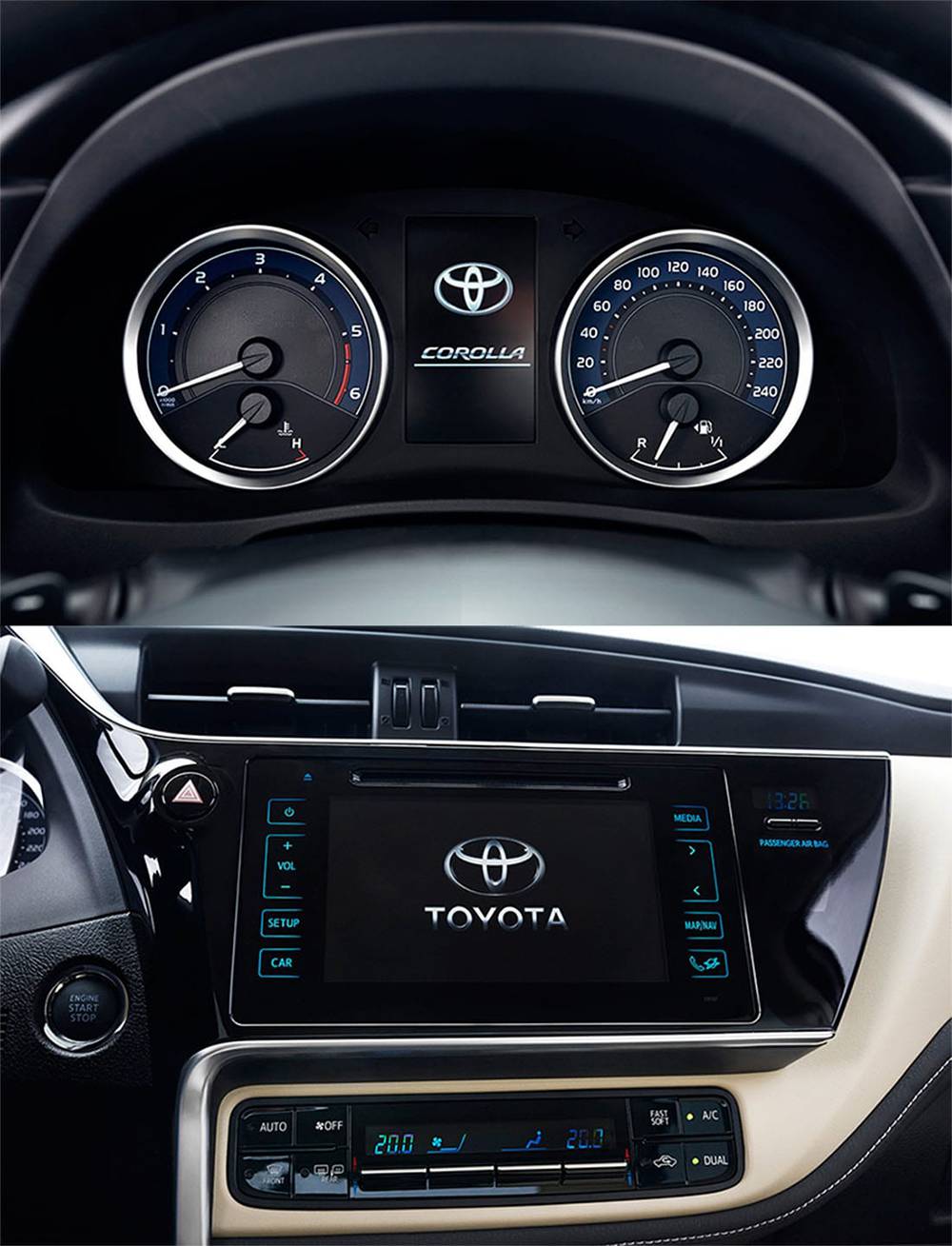 фото интерьера Toyota Corolla 2016-2017 года