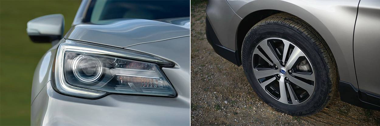 головная оптика и колесные диски Subaru Outback 2018-2019 года