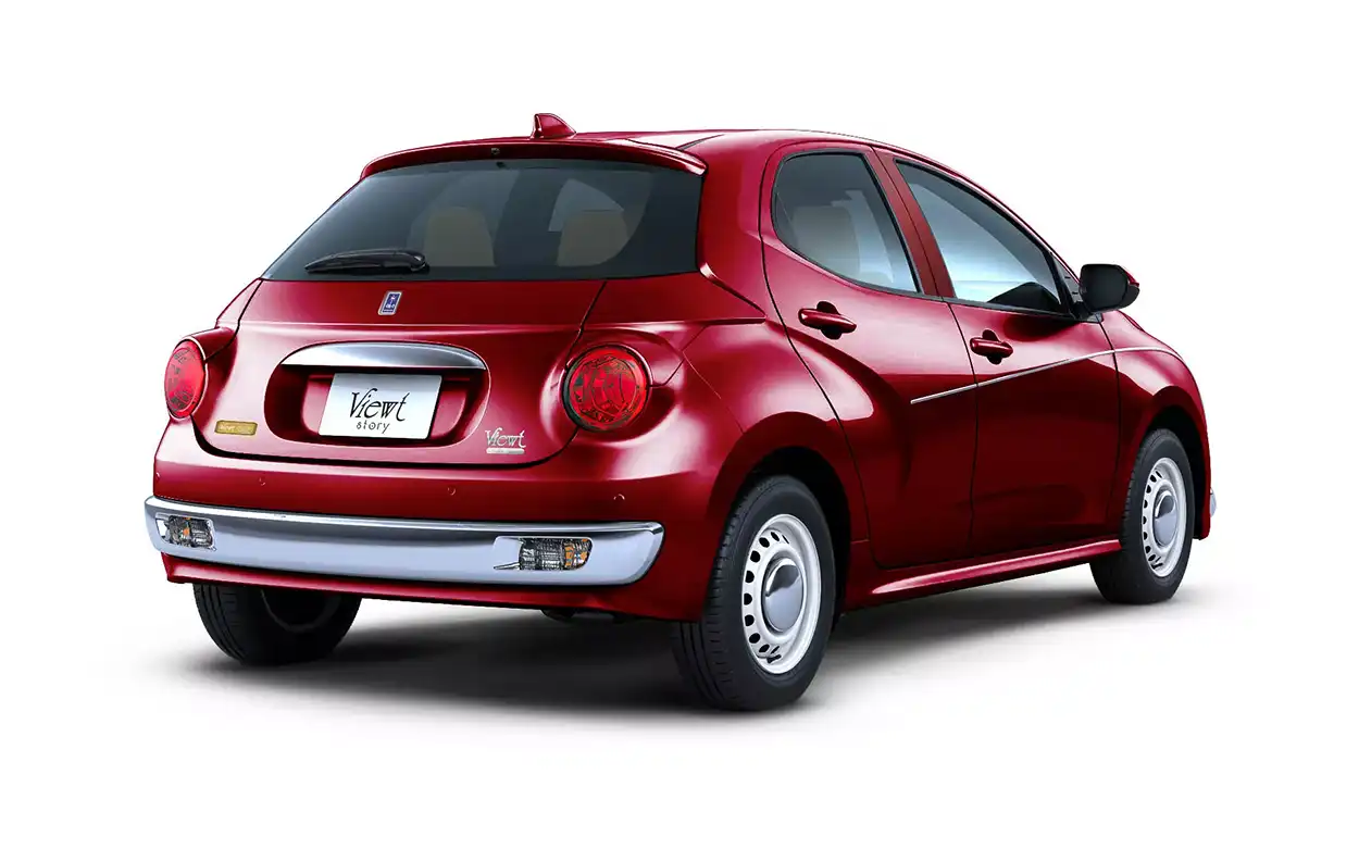Красный Mitsuoka Viewt Royal Edition вид сзади