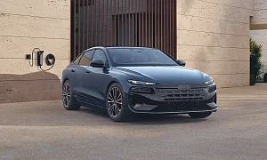 Audi A6 Sportback e-tron | 2027 модельный год | Передняя часть в три четверти